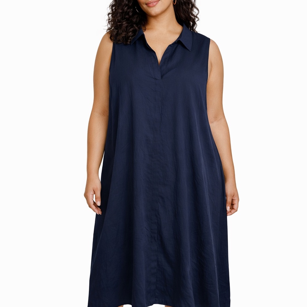 Sharagano Navy Sleeveless Maxi Dress